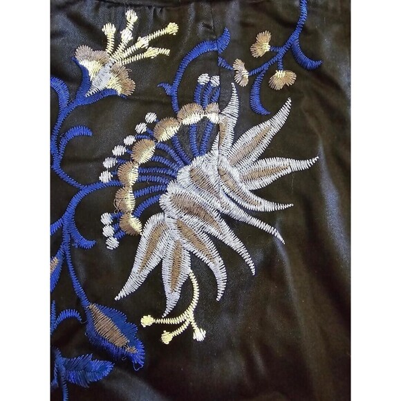 Free People Gypsy Rose Jumpsuit Floral Embroidered Black Size 4 Wide Leg… - Picture 13 of 16